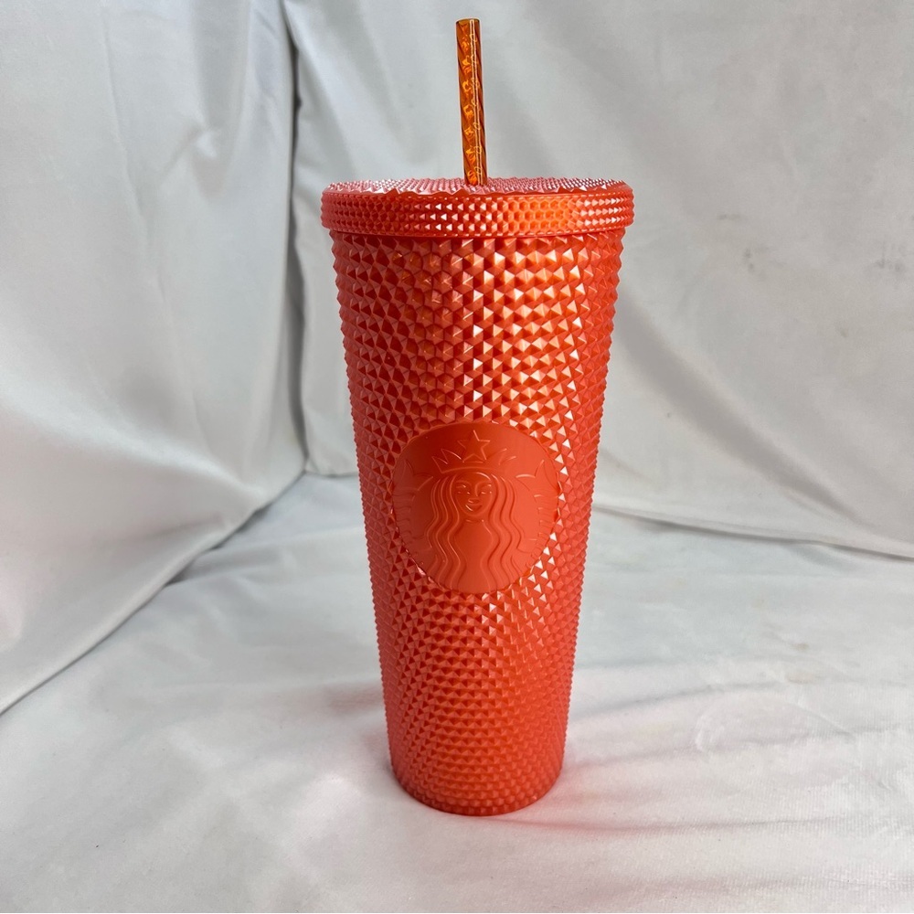 Starbucks Limited Edition Studded Tumbler Orange 2022 Halloween Venti 24 oz NWT - Picture 3 of 7